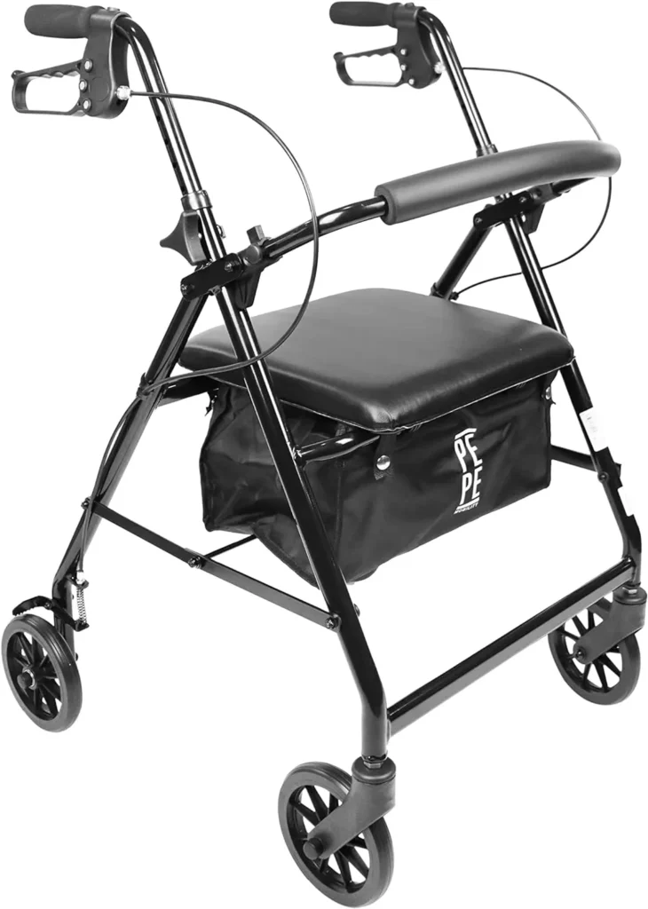 Andador rollator con frenos de la marca PEPE